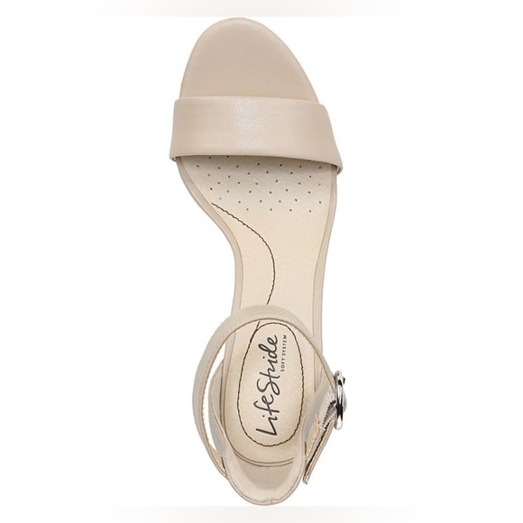Life Stride Shoes Lifestride Averly Chunky Heel Dress Sandal In Taupe Heirloom Size M New In